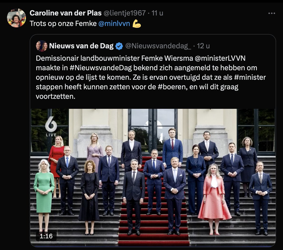 WiIIemAlexander's tweet image. Na de verkiezingen bestaat de tweemansfractie van Triple B dus uit Obesiboos van der Plas en Wenkbrauwpotlood Wiersma. Zware Van Nelle en Belinda. Mooi koppel.