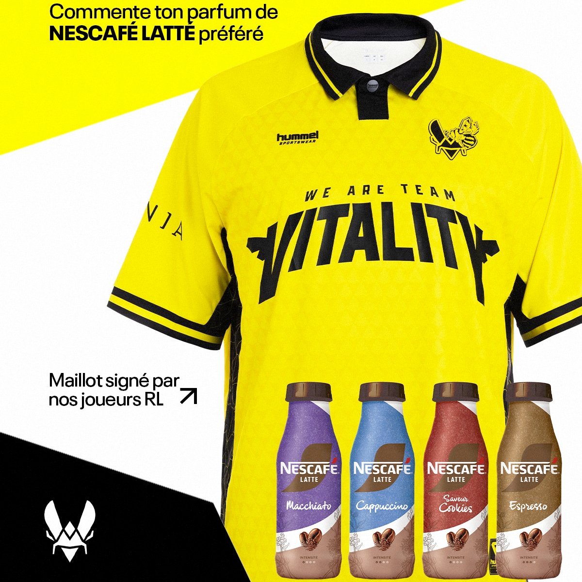J'aborde le sujet très souvent, les activations sponsoring esport doivent être (au maximum) digitales et physiques.

Le partenariat <a href="/NESCAFE/">NESCAFÉ Coffee</a> x <a href="/TeamVitality/">Team Vitality 🐝</a> 🇫🇷 en est un très bon exemple.

➡️ Un espace physique au cœur de supermarchés, co-brandé.

➡️ Des activations digitales