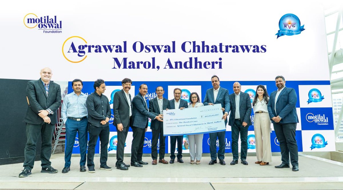 Sunil Singhania (@sunilbsinghania) on Twitter photo Respect for two great institutions 🙏🙏. No one has done and continues to do more service for CA students than <a href="/RVGHostel/">RVG Hostel</a> and <a href="/MrMotilalOswal/">Motilal Oswal</a> <a href="/Raamdeo/">Raamdeo Agrawal</a>
Rs 100crs donation for new hostel in Mumbai! Respect for two great institutions 🙏🙏. No one has done and continues to do more service for CA students than <a href="/RVGHostel/">RVG Hostel</a> and <a href="/MrMotilalOswal/">Motilal Oswal</a> <a href="/Raamdeo/">Raamdeo Agrawal</a>
Rs 100crs donation for new hostel in Mumbai!