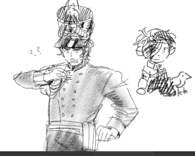 _pandesol's tweet image. stupid doodles while working on af