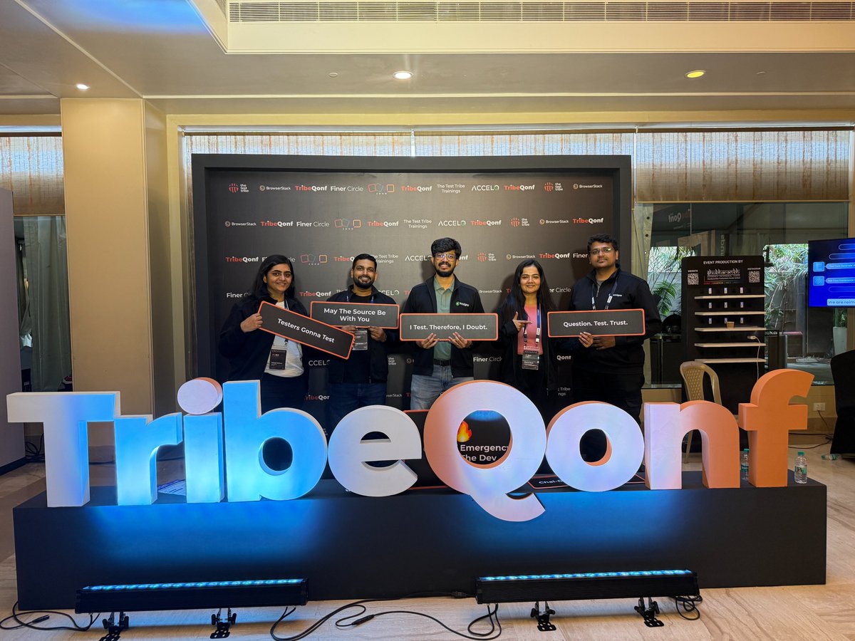 testsigmainc's tweet image. Day 2️⃣ at #TribeQonf2025 with our energy still sky-high!
💚 We have had some fantastic conversations, live demos, and curious minds stopping by to explore how AI agents are reshaping QA workflows.
Want to see Atto in action? Swing by our booth, and let's chat about AI in QA!
