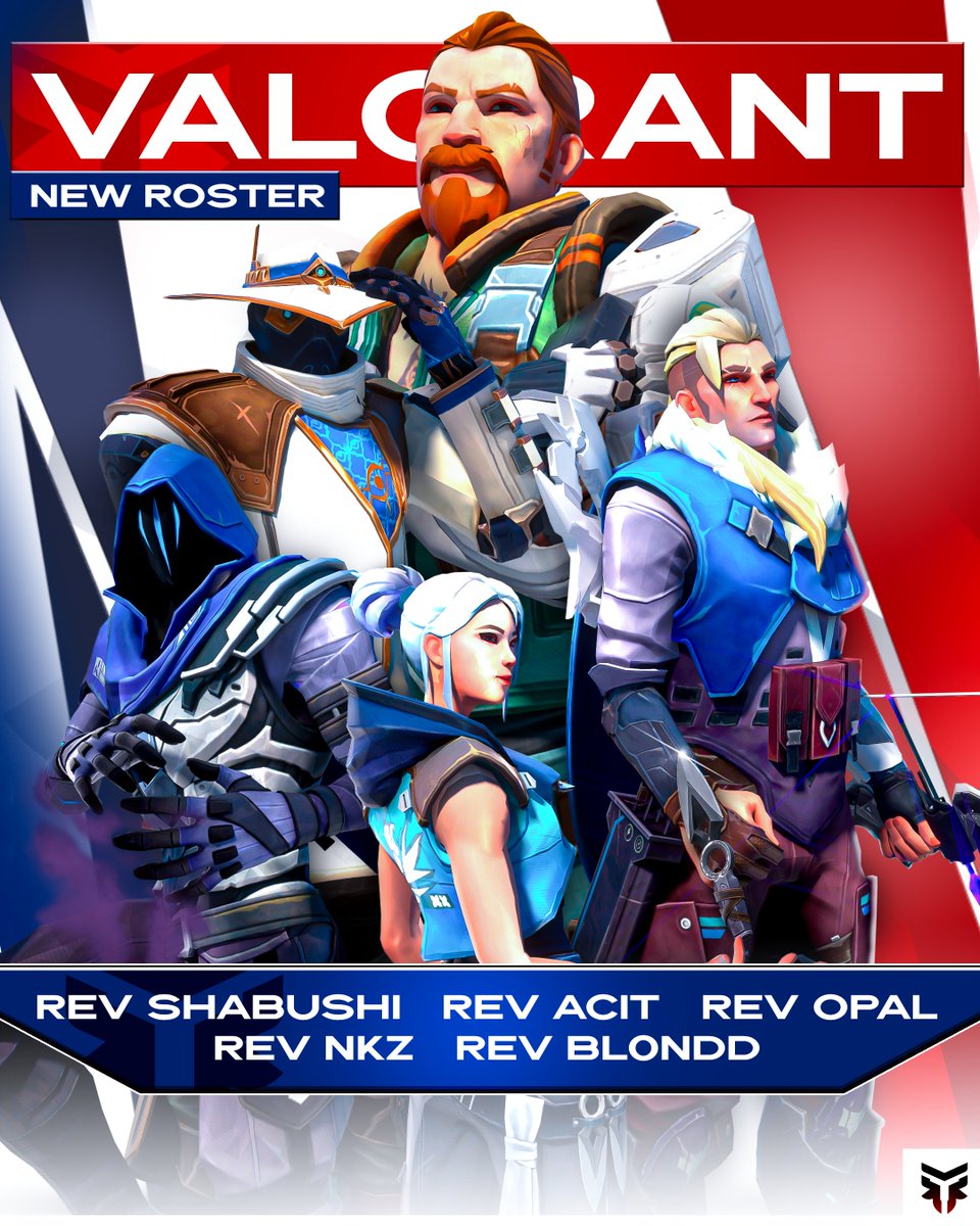 ♦️ ROSTER VALORANT ♦️

Hemos vuelto más fuertes que nunca.

👤•  REV <a href="/ShabushiO1/">Shabushi01</a> 
👤•  REV <a href="/acitvlr/">??? Acit</a> 
👤•  REV <a href="/JustOpal0/">Omar.</a> 
👤•  REV <a href="/wezzyyoo/">Nkz</a> 
👤•  REV <a href="/_bl0ndd/">bl0ndd ᴸᴺ⁴</a>