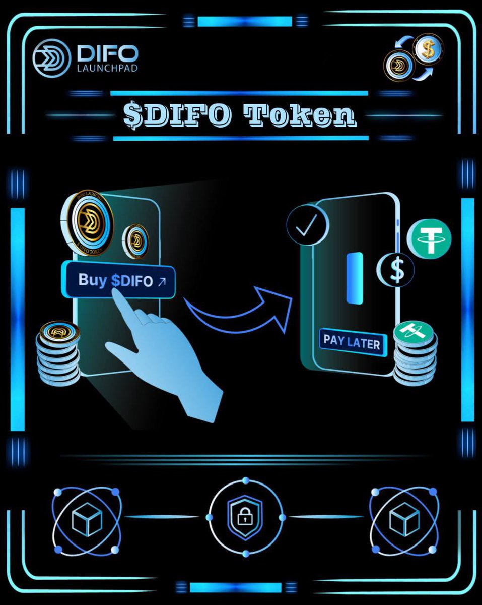 🚀 A historic first in crypto: Buy Now, Pay Later with $DIFO Token!

We’re saying goodbye to traditional ICO sale models.
Investors can now register on Difo Launchpad, select their preferred package, and make the payment only after $DIFO Token is listed on an exchange — no