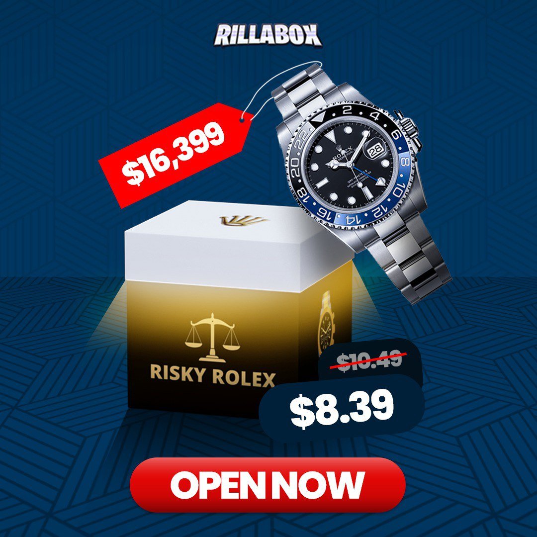 $8👉Rolex GMT Master

Our infamous Risky Rolex box has a newly added Rolex Batman GMT Master included it ready to win for just $8.39💰

Reply below if you would OPEN this box to win FREE credit👇