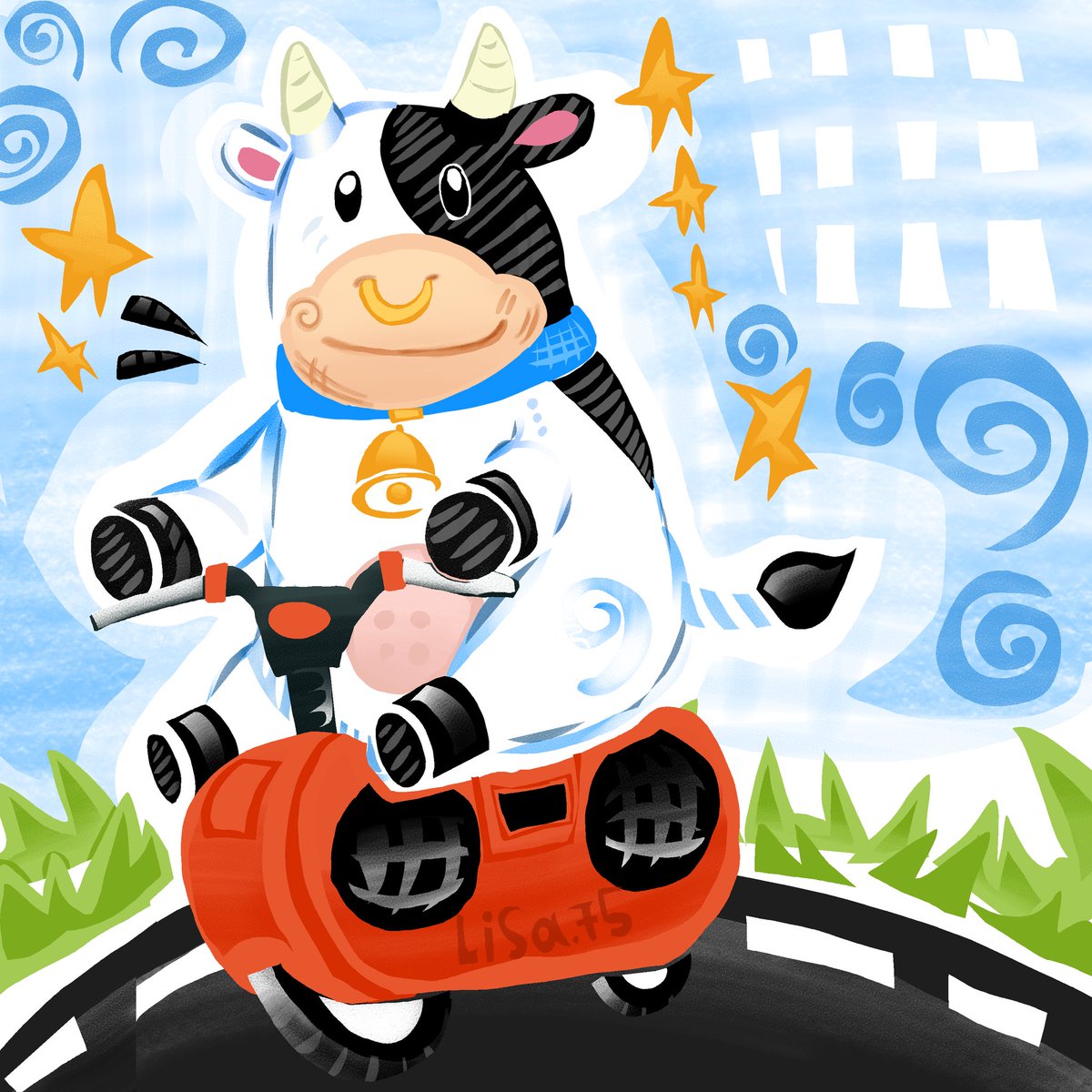 #art #fanart #cow #MarioKartWorld