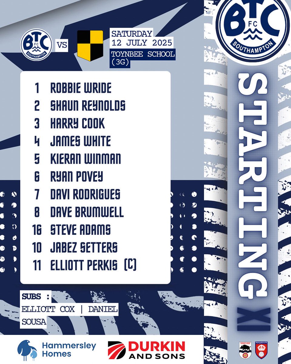 BTC Southampton FC (@btcsotonfc) on Twitter photo ๐ STARTING XI ๐
Hereโs how BTC line up this afternoon against <a href="/Michelmersh_T/">Michelmersh & Timsbury</a> in our second pre-season test of the summer. ๐ STARTING XI ๐
Hereโs how BTC line up this afternoon against <a href="/Michelmersh_T/">Michelmersh & Timsbury</a> in our second pre-season test of the summer.