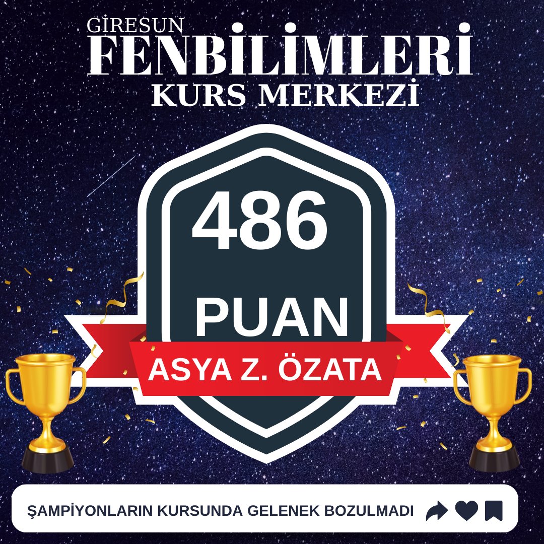 LGS 2025 FENBİLİMLERİ Öğrencileri Zirvede...
#şampiyonlarınkursu #giresunfenbilimleri #LGS2025 #BaşarıTablosu #GururTablosu #giresun #eğitim #giresunkurs #giresuneğitim