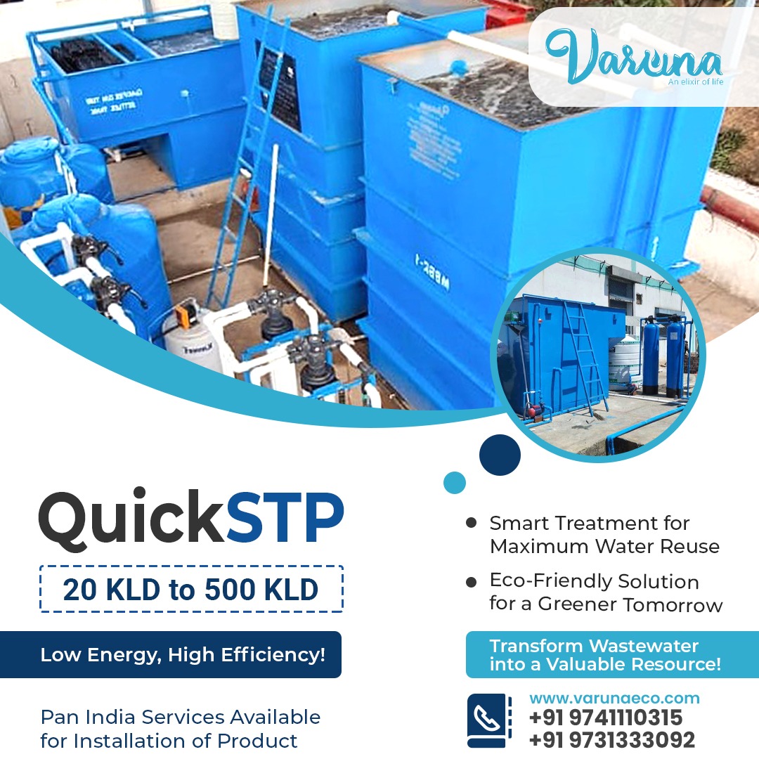 Varunaeco's tweet image. ♻️ Say goodbye to sewage hassles with QuickSTP by Varuna!
From 20 to 500 KLD — compact, efficient &amp;amp; eco-friendly.

💧 Ideal for homes, villas &amp;amp; commercial spaces.
🔧 Pan India installation. Sustainable. Reliable. 

📞 Call now: +91 97313 33092
.
.
.
#QuickSTP 
#WaterTreatment