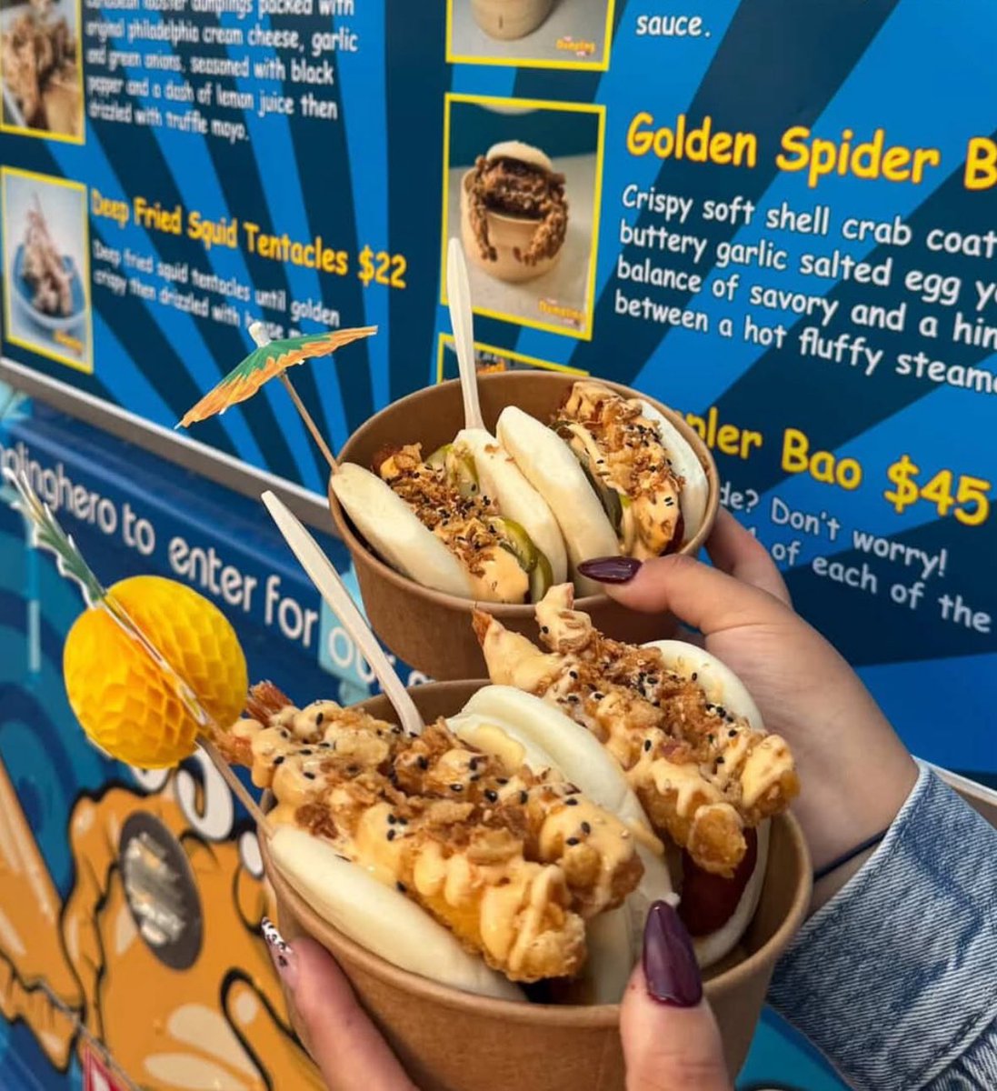 Yeehaw! We’re wranglin’ up some bao-dacious flavor from <a href="/TheDumplingHero/">Dumpling Hero</a>. 🥟🦸

East meets Wild West, one fluffy bun at a time! 🤠🏇 Try the Spam-pede Bao and Chow-boy Bao for the final <a href="/calgarystampede/">Calgary Stampede</a> weekend!