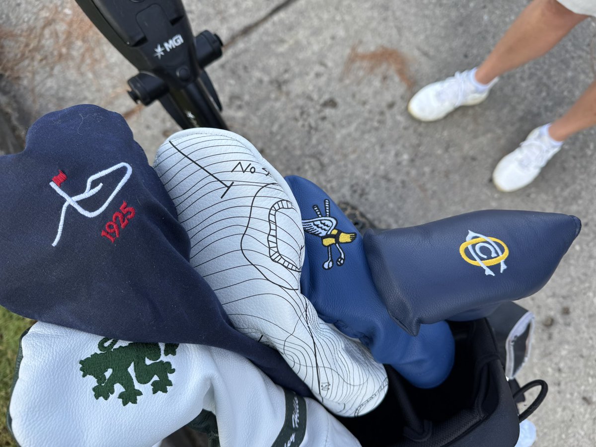 johnkim's tweet image. My buddy has one of the best headcover games in golf.