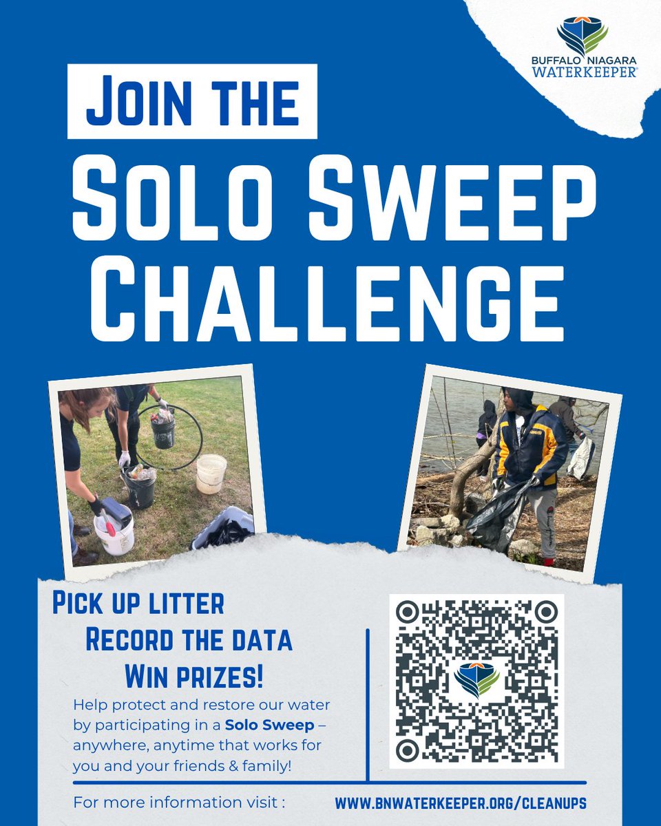 If you've ever joined us for our annual Spring Sweep cleanup, we think you'd do great with a Solo Sweep. Find your own site, pick up trash, record what you collect and you're done! We have an ongoing challenge you can join anytime that offers some prizes.
bnwaterkeeper.org/cleanups/