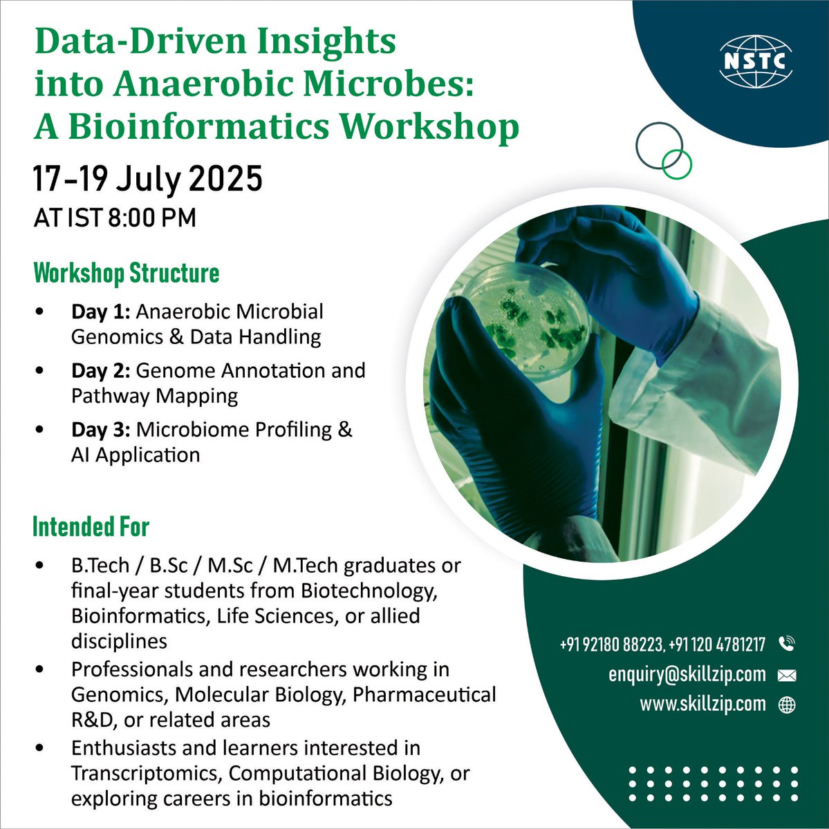 ITBreakCom's tweet image. 5 Days left! Data-Driven Insights into Anaerobic Microbes: A Bioinformatics Workshop
Dates: 17–19 July 2025
Time: 8:00 PM IST
Enroll Now: nanoschool.in/enroll-me/?pid…
Know More: nanoschool.in/biotechnology/…
#BioinformaticsWorkshop #AnaerobicMicrobes #MicrobialGenomics #Metagenomics