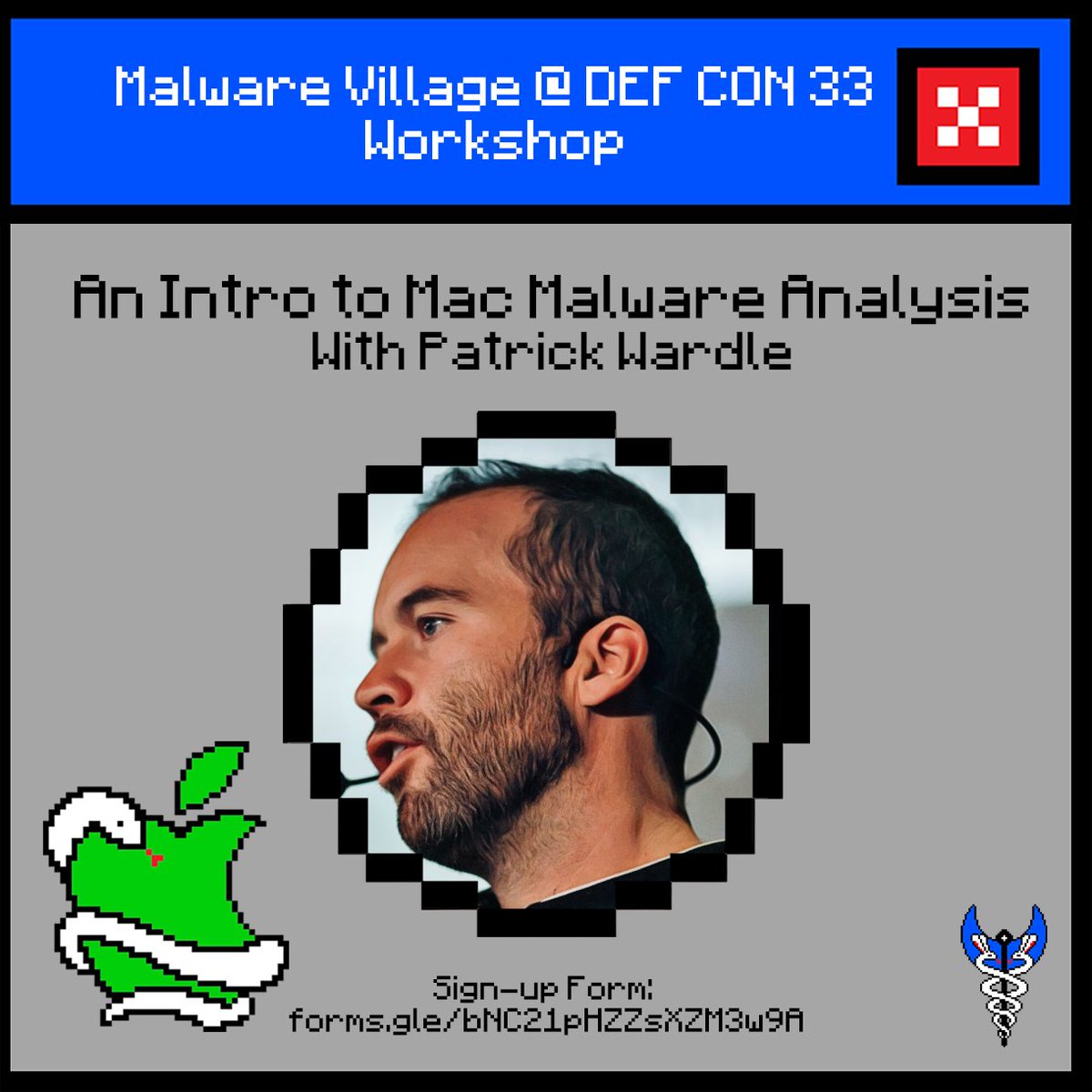 LeighGi66657535's tweet image. The quality of speakers and workshops for our premier DEFCON as a brand new village is amazing. We have @patrickwardle coming off the Main stage and into our venue on day 2.🙂Pop by @MalwareVillage and say hello to me and check out our amazing line up.🙂