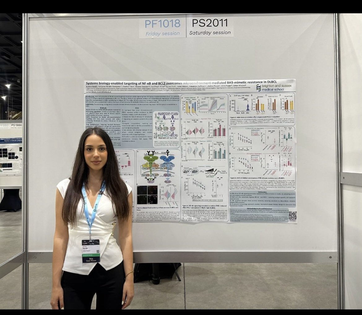 Sussex Blood Cancer Research (@sussex_bcr) on Twitter photo Last month, final year PhD student Aimilia Vareli from <a href="/SiFTW/">Simon Mitchell</a> lab in <a href="/BSMSMedSchool/">BSMS</a> presented her research at the annual <a href="/EHA_Hematology/">European Hematology Association</a> congress 2025 in Milan, and has been awarded an EHA Research Mobility Grant to progress her work with collaborators at <a href="/Harvard/">Harvard University</a> university 👏 Last month, final year PhD student Aimilia Vareli from <a href="/SiFTW/">Simon Mitchell</a> lab in <a href="/BSMSMedSchool/">BSMS</a> presented her research at the annual <a href="/EHA_Hematology/">European Hematology Association</a> congress 2025 in Milan, and has been awarded an EHA Research Mobility Grant to progress her work with collaborators at <a href="/Harvard/">Harvard University</a> university 👏