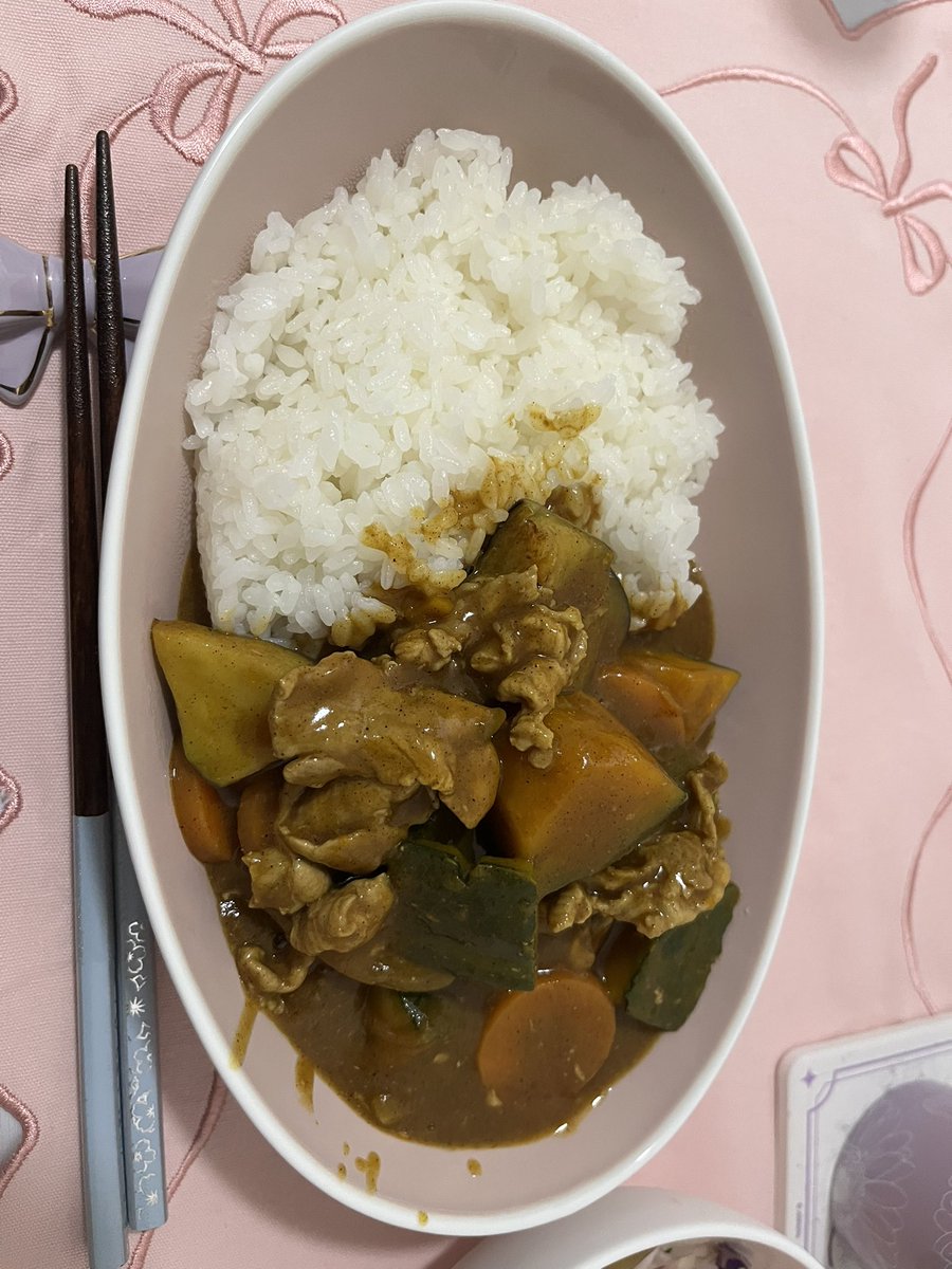 野菜ゴロゴロ夏野菜カレー。美味しかった