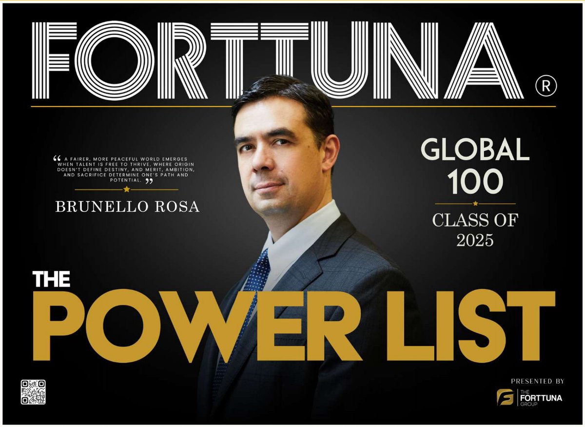 brunello_rosa's tweet image. Extremely honored to be recognized as part of the #ForttunaGlobal100: #POWERLIST2025 a prestigious recognition that celebrates 100 “influential visionaries" selected from over 1.5 million profiles across more than 100 countries, shaping the future.
Details:tinyurl.com/ye9e8hre