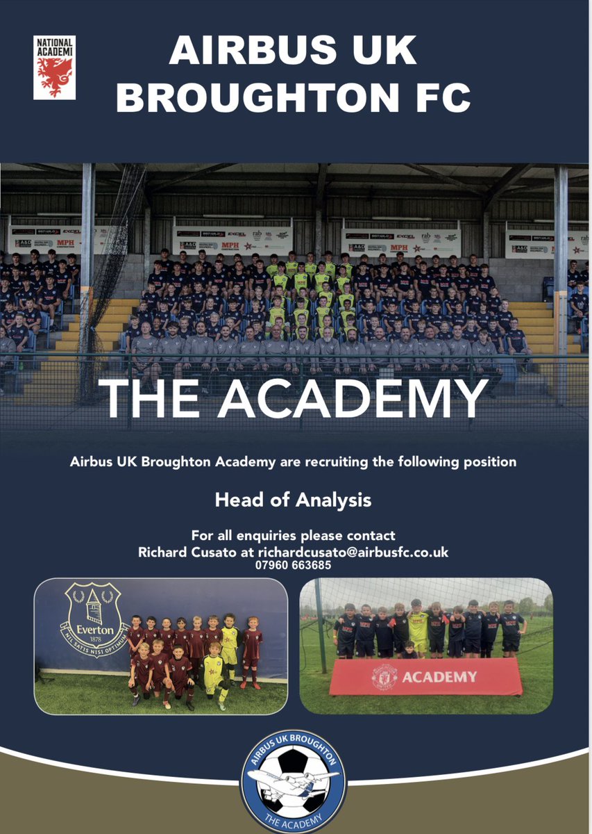 Airbus Academy are recruiting for the Head of Analysis position and also the Head of Foundation Phase

Please get in touch with Richard Cusato 
If you are interested in either position