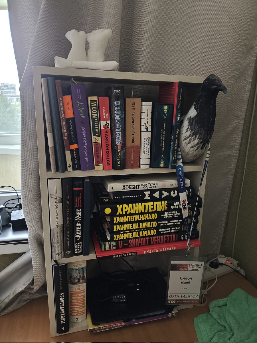 Активировл режим рукастого мужика и сварганил книжную полку из останков старого письменного стола