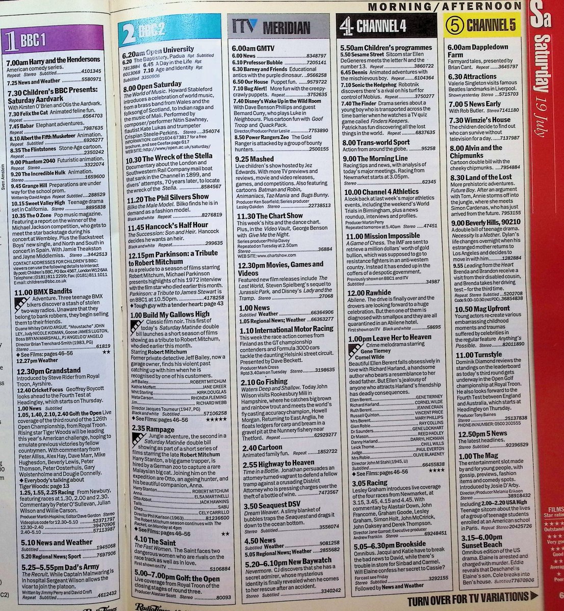 TvDidYouSee's tweet image. #OnThisDay 19 July 1997 📺TV
Preparations are underway for the prom in #GrangeHill.
BUGS is back for its third series.
PRIDE DIVIDE sees #GrahamNorton and Mark Simpson take a comic tour of Pride events.
Another chance to see OUR FRIENDS IN THE NORTH.
A new episode of COLUMBO.