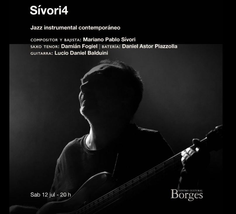 HOY, de lo mejor del nuevo jazz argentino: el <a href="/mariansivori/">Mariano Sivori</a> cuarteto, con <a href="/piazzollapipi/">pipi piazzolla real</a> <a href="/DamianFogiel/">Damian Fogiel</a> <a href="/LucioBalduini/">Lucio Balduini</a>  gratis a las 20h en el CC Borges, Viamonte 525