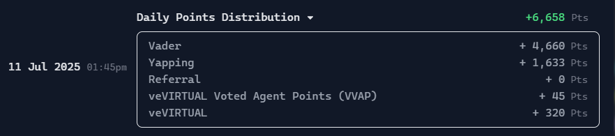 Kripto HaYalet (@kripto_hayalet) on Twitter photo Points are out.
Today my points moved up again compared to yesterday.
I'm glad that my $Vader points have moved up. Because I think it has the best point system at the moment.
How did I Move up it?
You can read my post below.⤵️
And although <a href="/virtuals_io/">Virtuals Protocol</a> score inflation is Points are out.
Today my points moved up again compared to yesterday.
I'm glad that my $Vader points have moved up. Because I think it has the best point system at the moment.
How did I Move up it?
You can read my post below.⤵️
And although <a href="/virtuals_io/">Virtuals Protocol</a> score inflation is