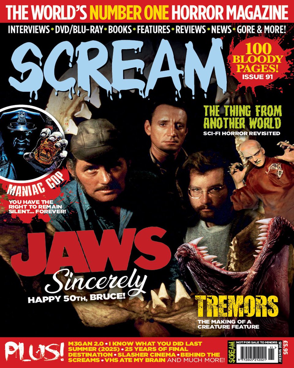 ScreamHorrorMag's tweet image. Selling out fast in the UK! Order from our website or get in stores soon! WH Smith, HMV, Asda, Sainsbury’s, Morrisons, Nisa, a few hundred independent newsagents and those Morrisons Daily stores stock SCREAM!
Or subscribe or order at screamhorrormag.com/store