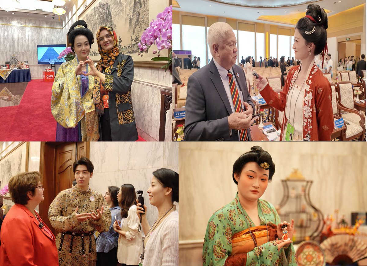 AmazingHanfu's tweet image. #Hanfu steps into the Inter-Civilizational Exchanges and Mutual Learning: Cultural Inheritance and Innovtion with the millennium-old grace of #etiquette. Foreign guests pause, marvel, take photos—no translation needed, for beauty is the finest form of cultural #dialogue.