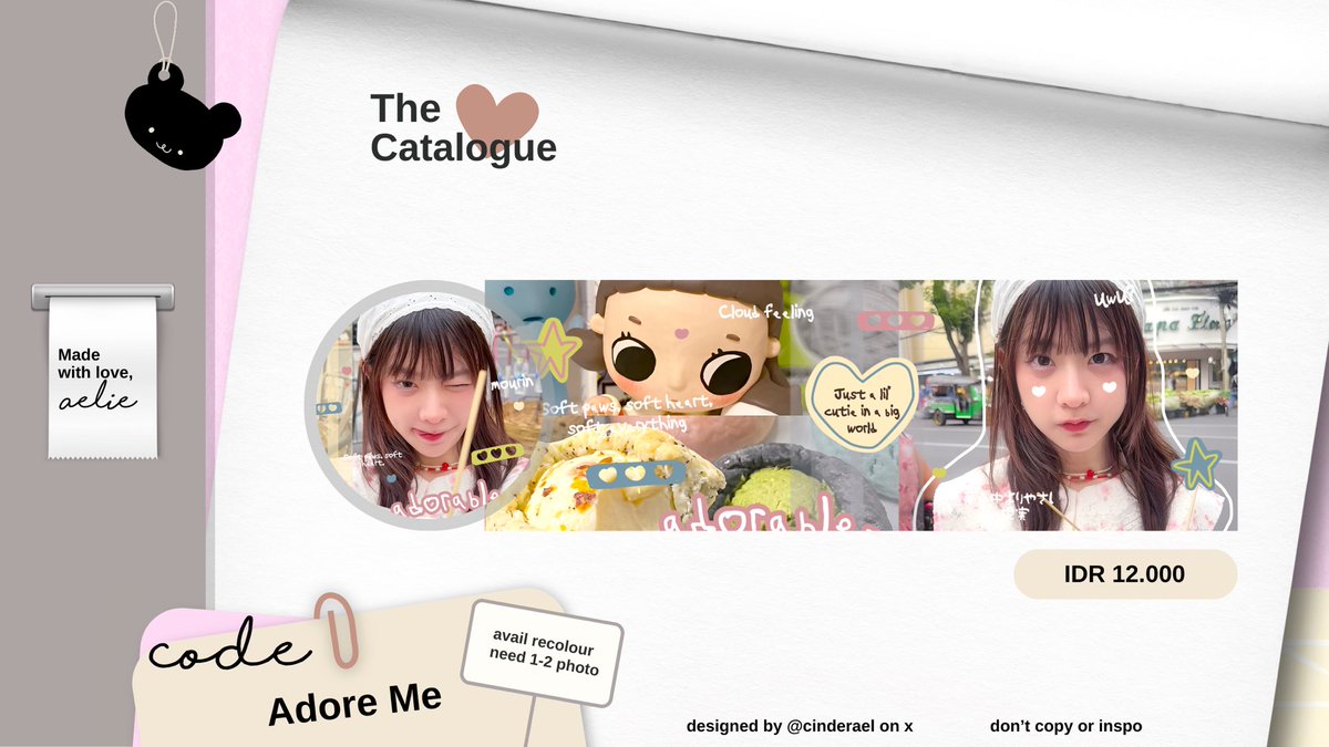 cinderael's tweet image. any interactions would be appreciated :3

hi temen temen &amp;gt;__&amp;lt;💗 kenalan sama katalog layout baruku yuk namanya “Fresh” &amp;amp; “Adore Me”. bantu ospeknya ya, kalo ada kesamaan dengan BA lainnya bisa dm aku, semoga anakku ini bisa disayangi kalian semua, timaaci 🍓🥝

#zonauang #zonaba