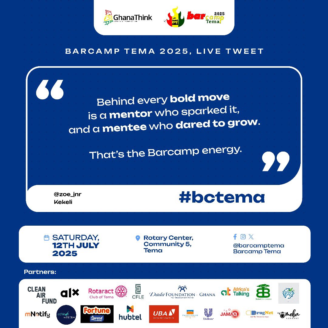 Behind every bold move is a mentor who sparked it, and a mentee who dared to grow. That’s the Barcamp energy

#bctema #networking #learning
