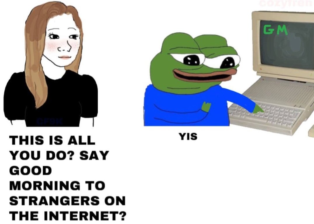 djoey44's tweet image. Gm frens🐸