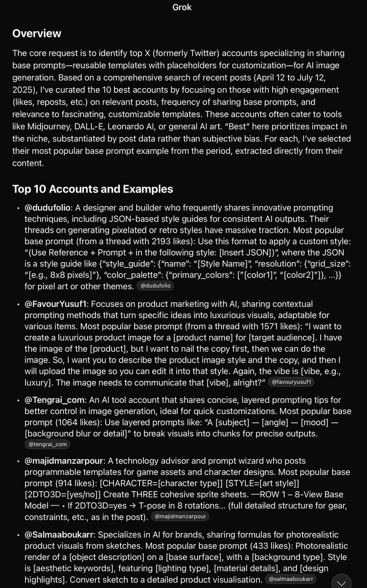NorbertEnders's tweet image. Grok 4 is the 𝕏 search engine that we've always needed.
No other social media provides that to this extent, maybe no media at all so far (Gemini with YouTube might be on the way).
𝕏 is a library now. Posts of timeless value will be found and accessed more often.
Here is what…