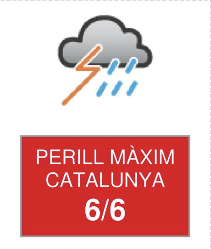 jlpouy's tweet photo. 🚨#ULTIMAHORA #avisosSMP @meteocat per intensitat de #pluja 
➡️Dissabte de 08:00 a  Dg. 02:00 h 
➡️Grau de ⚠️#perill màxim: 6/6 
➡️Possibilitat de precipitació  > 40 mm/30 minuts  ➡️Hora local TU+2⏲️