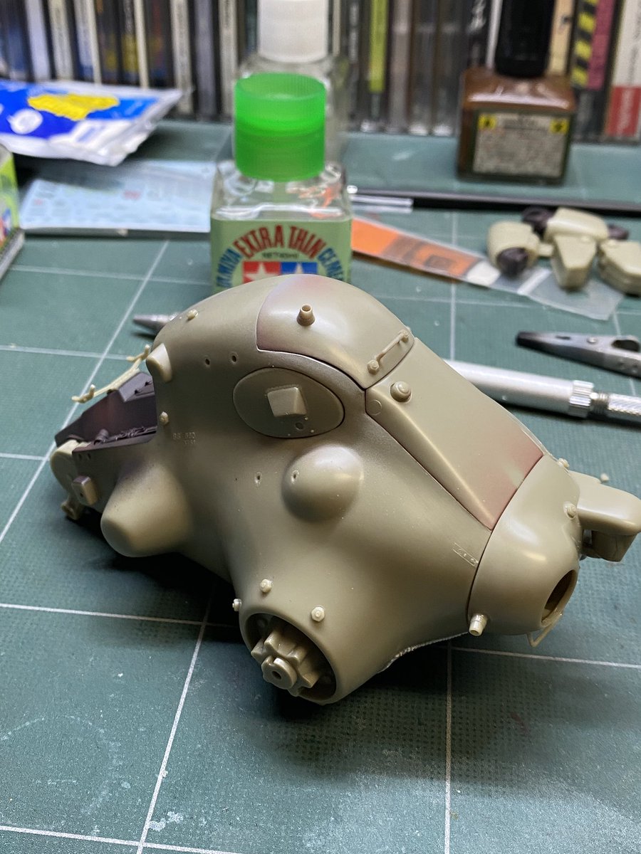 cubicroom0721's tweet image. #ジェリー制作
#AFSmk1制作
#AFSmk2制作
ボディの工作がほぼ完了。
塗装待ちです。いったんおいて、AFS2機に移ります。