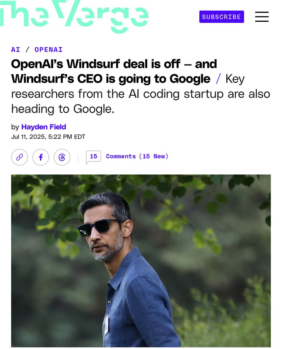 weswinder's tweet image. rip windsurf

openai is also cooked