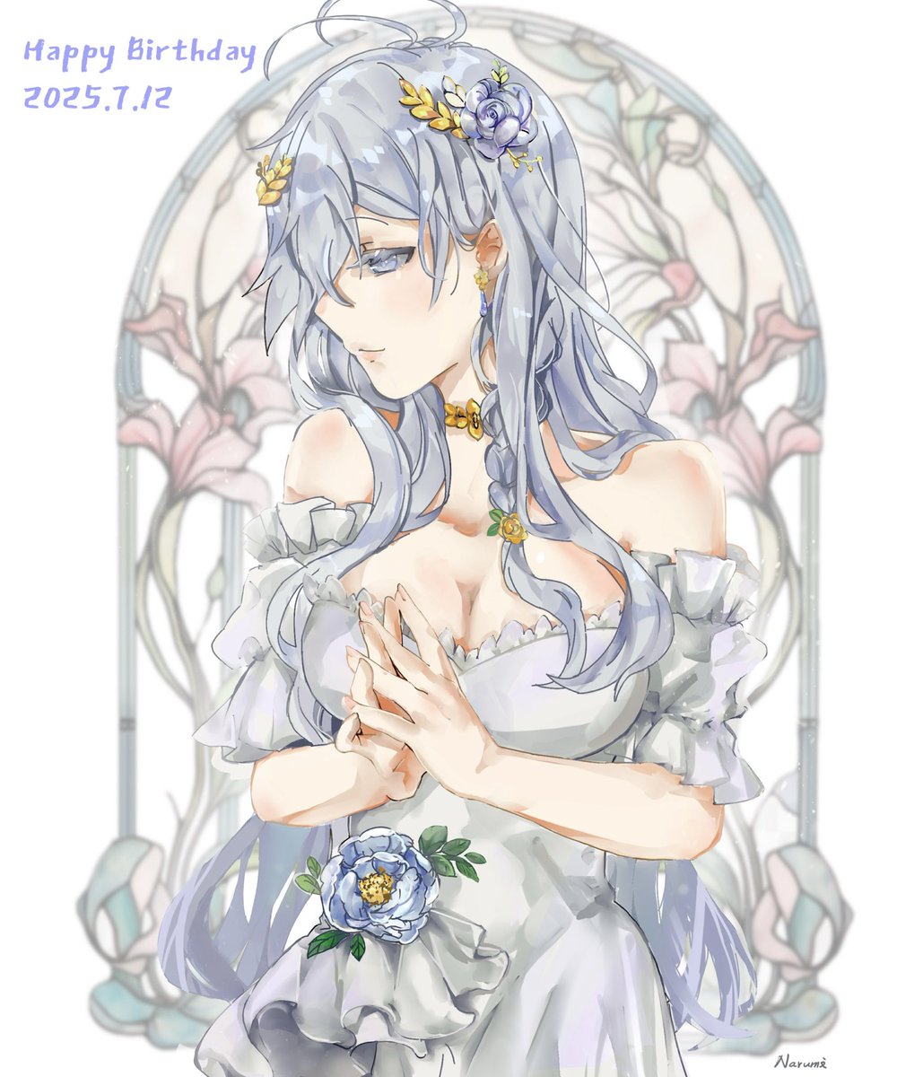 narumi190530's tweet photo. 我有趕上蕾娜的生日太好了🥹祝生日快樂🎂🎁
這張圖我改了好幾次，怎麼樣都不滿意
在過兩天就要論文正式口試了，ppt還在修 🤭呵呵

#エイティシックス
#ヴラディレーナ・ミリーゼ生誕祭2025
#ヴラディレーナ・ミリーゼ誕生祭2025
#86eightysix #86不存在的戰區 https://t.co/QG7LWeuvQ6