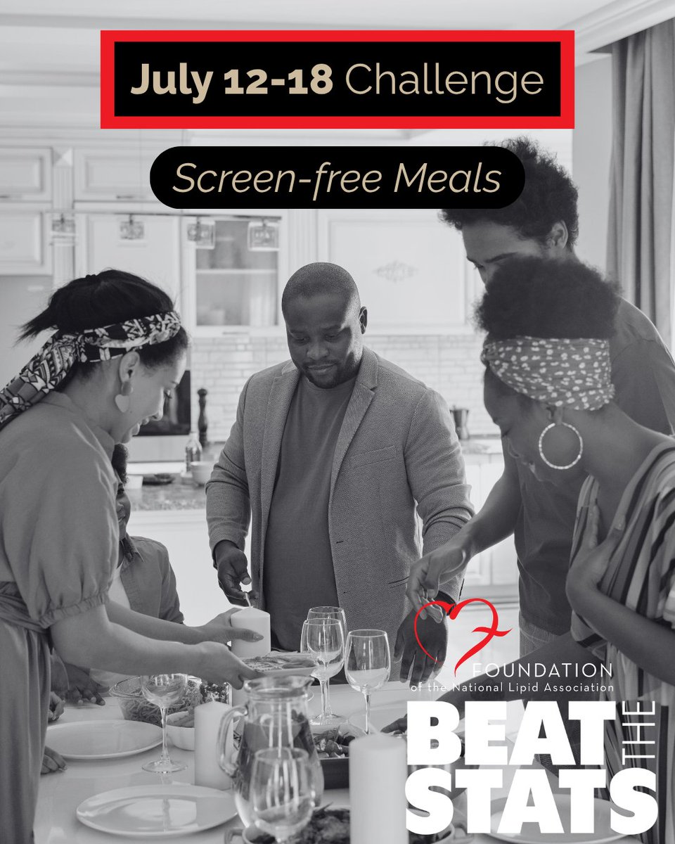foundationofnla's tweet image. Week 3 of #BeatTheStats is here! July 12–18, go screen-free for one meal a day to boost mindfulness & well-being.📵🧠
Complete all 7 days & enter to win YETI insulated prep containers!
New? Join via the YuMuuv app with code LIPID-MOVES.💪🍽️
🔗yumuuv.com/en/get