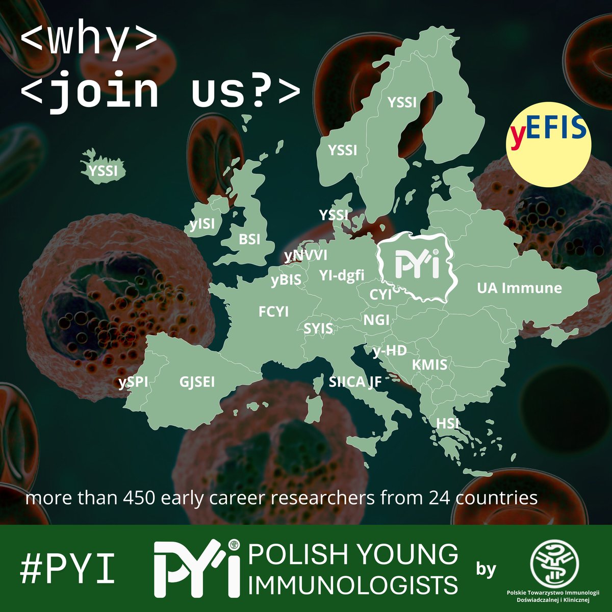 🔍 Did you know?
The Polish Young Immunologists (PYI) Group officially launched this year! 🇵🇱✨
This new initiative is dedicated to empowering early-career immunologists in Poland, fostering collaboration, and driving forward new scientific activities.
loom.ly/9crd3Mk