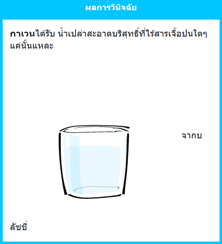 "ขอบคุณสำหรับน้ำฟรีมากเลยนะ!"

ชูนิ้วโป้งยิ้มๆให้อย่างร่าเริง ก่อนดื่มน้ำหมดแก้วในทีเดียว

"สดชื่น!!!!!!"