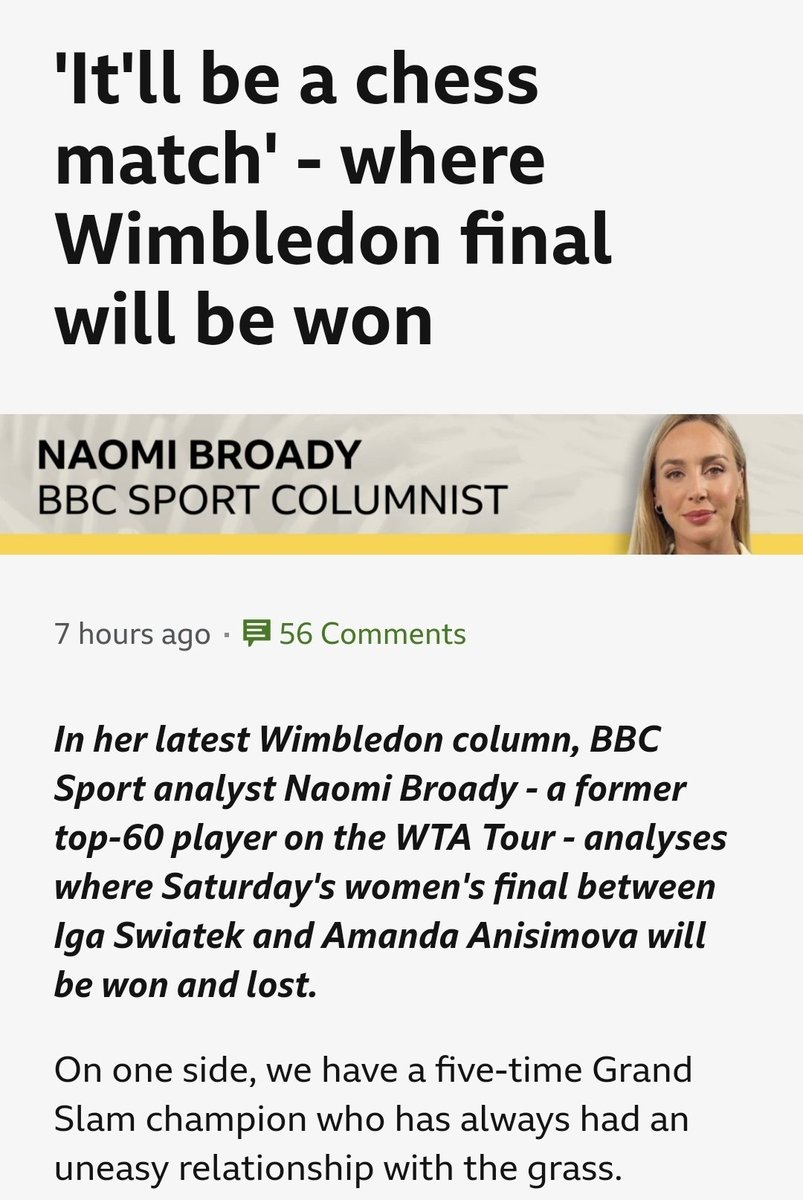 Well I do get easily 'board' of tennis, after all.