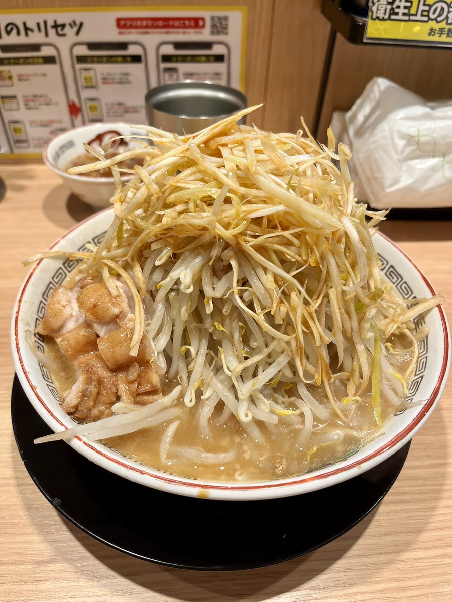MoFireThanFlame's tweet image. 夜勤前日に、雨宿りのために豚山食ったら、当日おばあちゃんに「ねえニンニク食べる人？男の人だもんねぇ😁」とニヤつかれた。1日経ってかつマスク越しでバレるとは。アリシンたら。