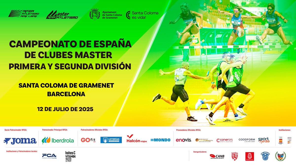 A punto de arrancar en <a href="/scgramenet/">Aj. Sta. Coloma Gram</a> el Campeonato de España de Clubes Master

Previa 👉🏼 bit.ly/3TuGMUA

Segunda División
09:00 ⏰ bit.ly/4648QFF

Primera División
15:30 ⏰bit.ly/3IhYUyC

¡Suerte a todos los clubes! #CEclubesMaster