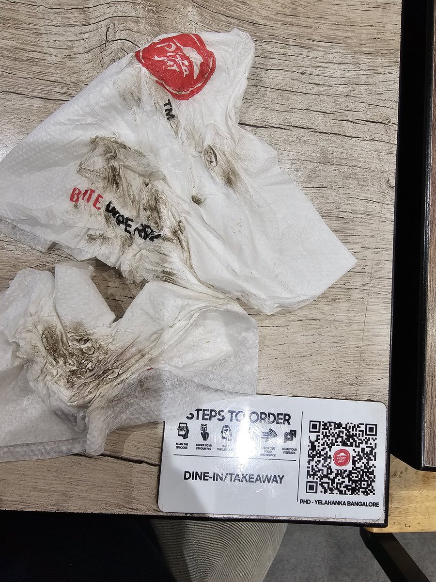 Hey <a href="/PizzaHutIN/">Pizza Hut India</a> i guess you dont care too much about your walk in customers? The cleanliness is pathetic!  Details in the pic <a href="/pepsi/">Pepsi</a> <a href="/PepsiCo/">PepsiCo</a> <a href="/PepsiGlobal/">Pepsi</a>