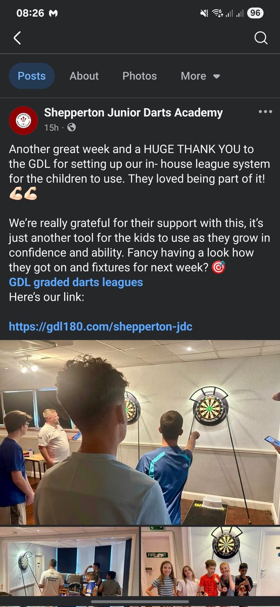Very, very proud to support Shepperton Junior Darts Academy.

We've provided them with their own league setup where they can use the GDL scoring system in person and enjoy the same match reports, fixtures, results, and league table information as though they were playing online.