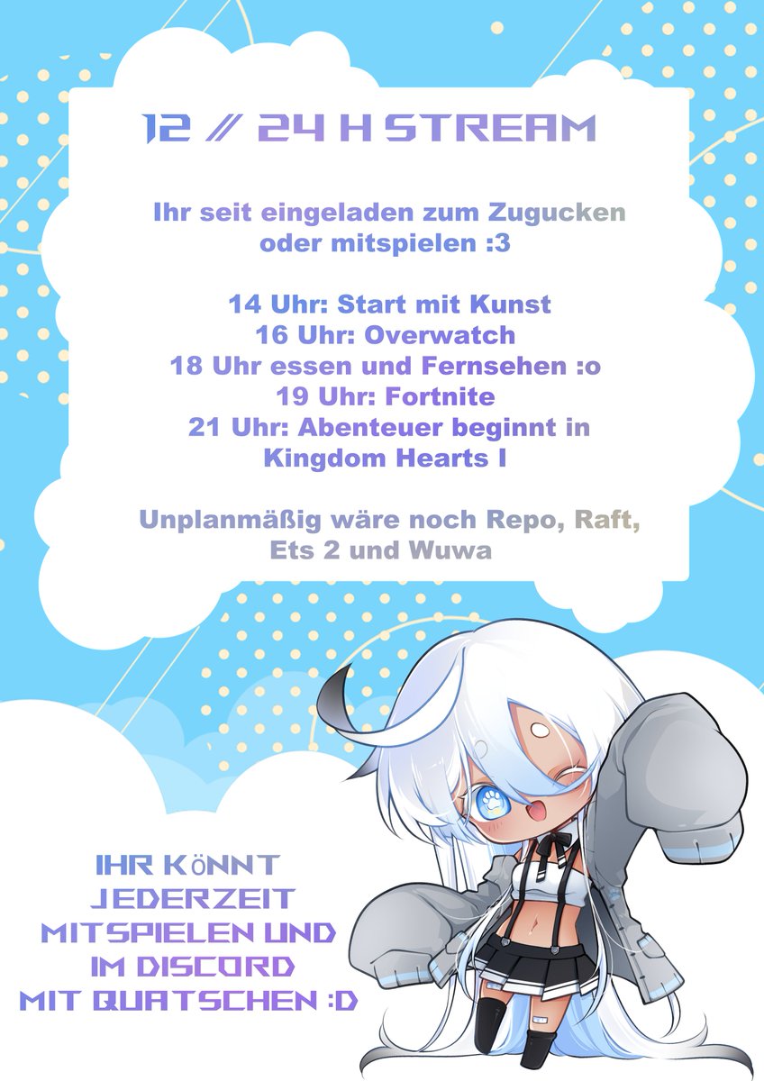 :3 vlt habt ihr auch bock drauf :3 heute auf twitch 
Start 14 uhr Woop Woop mal sehen wie lang wir durch halten :3