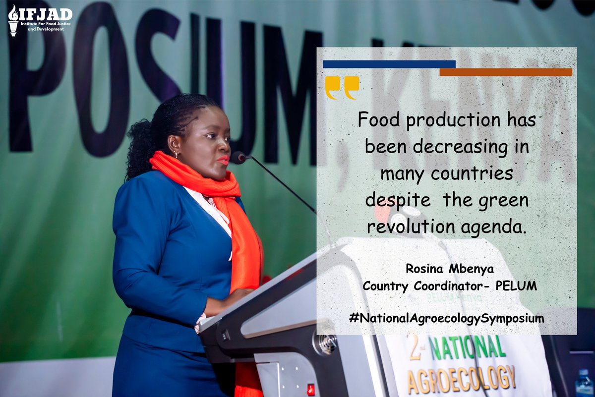 Institute For Food Justice And Development (@ifjadkenya) on Twitter photo Words that stirred the room: Rosinah Mbenya of PELUM Kenya reminded us that industrial farming hasn't delivered on its promises. As food production declines, agroecology offers a more just and sustainable path. #AgroecologysymposiumKE <a href="/PelumKenya/">PELUM Kenya</a> <a href="/aphrc/">APHRC</a> <a href="/ActionAid_Kenya/">ActionAid Kenya</a> Words that stirred the room: Rosinah Mbenya of PELUM Kenya reminded us that industrial farming hasn't delivered on its promises. As food production declines, agroecology offers a more just and sustainable path. #AgroecologysymposiumKE <a href="/PelumKenya/">PELUM Kenya</a> <a href="/aphrc/">APHRC</a> <a href="/ActionAid_Kenya/">ActionAid Kenya</a>