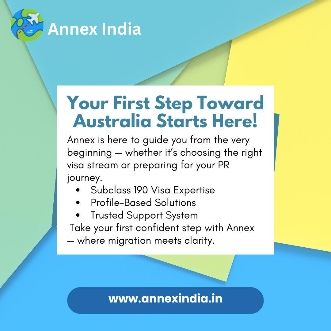 Annex_India_'s tweet photo. Start Your PR Journey to Australia with Confidence. #AustraliaPR #Subclass190Visa #AnnexIndia #MigrationExperts
#AustraliaImmigration #PRSuccess #MoveToAustralia #IndianToAustralia #VisaConsultant #TrustedMigrationPartner #AdelaideJourney https://t.co/EmUgEAKs50