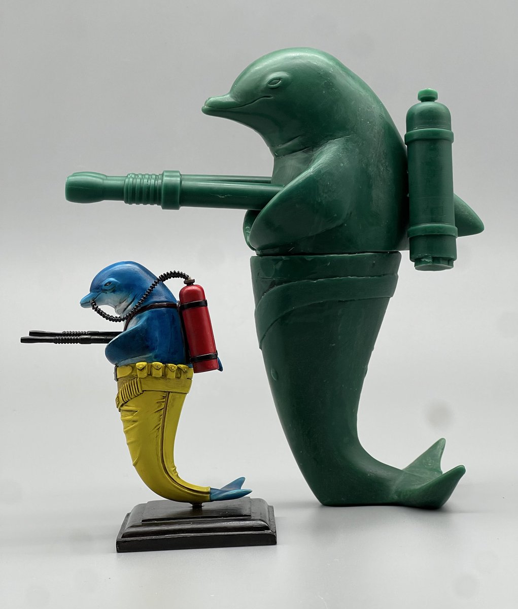 ずっと作りかけて途中だったイルカがせめてきたぞっ！のソフビ、ここ