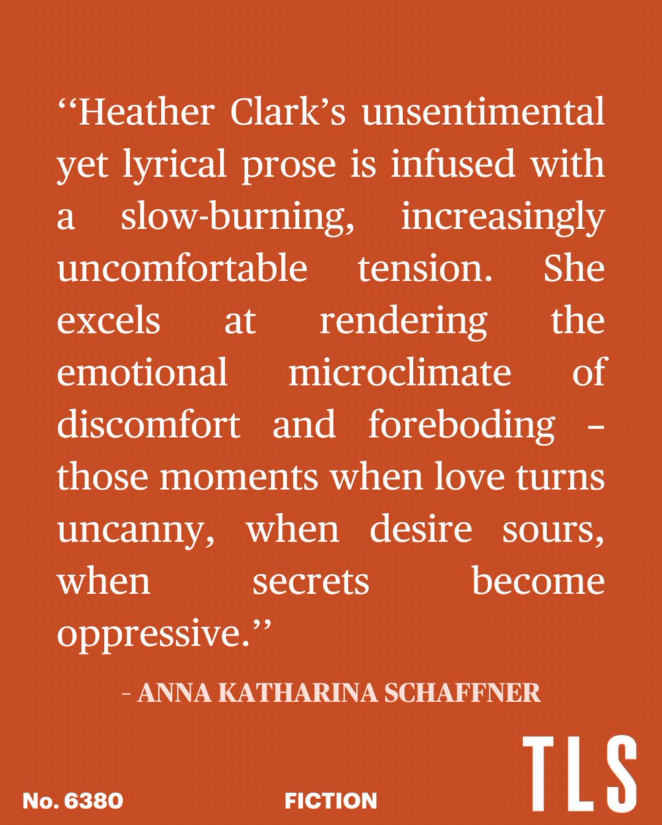 Plathbiography's tweet image. TLS: ‘Clark suggests that history never arrives as coherent narrative; it lingers instead in buildings and town squares … she offers us a novel of beautiful surfaces and uneasy depths, where love becomes a form of collective memory excavation and forgetting a kind of violence.’