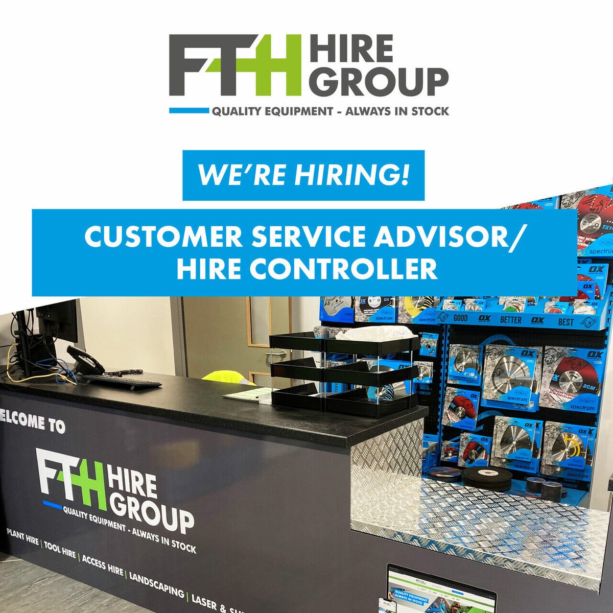 FTHHireGroup's tweet image. We are recruiting for a Customer Service Advisor/Hire Controller to join our team in Guildford. 

If you&apos;re interested in this role and would like to apply, please send your CV to:

✉️ hr@fthhiregroup.co.uk
📞 01252 916273

#Guildford #CustomerServiceAdvisor #HireController