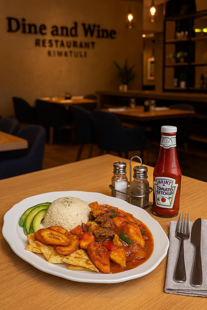 Savor the rich taste of our mouthwatering Offals Katogo — served with rice, chapati, avocado &amp; plantain, all for just UGX 10K! 😋🍛
Come hungry, leave happy! #KatogoDelight #AffordableLuxury #DineAndWineKiwatule